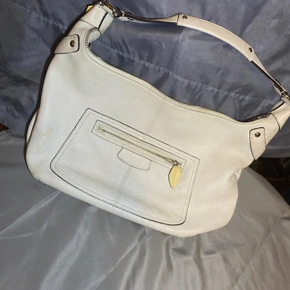 COACH Pebbled Leather Zipper Hobo Bag - Picture 1 of 6